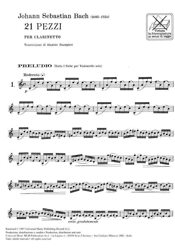 21 Pieces For Clarinet - cvičení pro klarinet